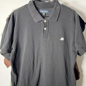 Aeropostale Y2K Black 100% Cotton Short-Sleeve Polo Shirt SZ XL